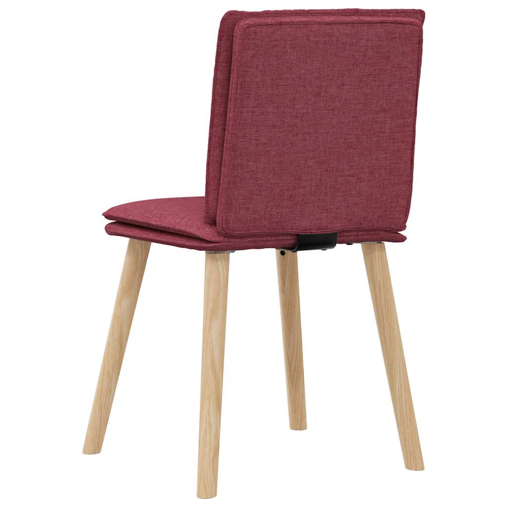 Eetkamerstoelen 6 st stof wijnrood is nu te koop bij PeponiXL, paradijselijk wonen!