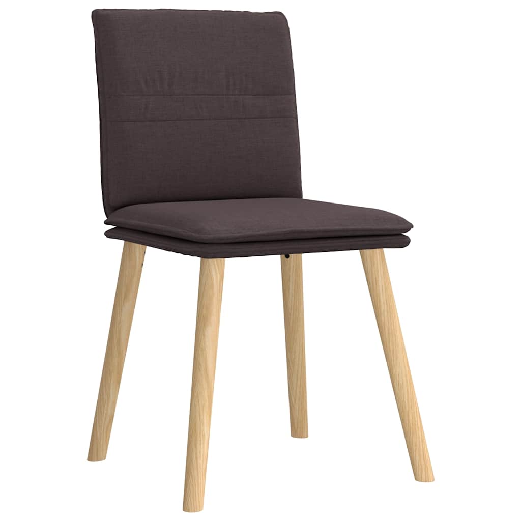 Eetkamerstoelen 6 st stof donkerbruin is nu te koop bij PeponiXL, paradijselijk wonen!
