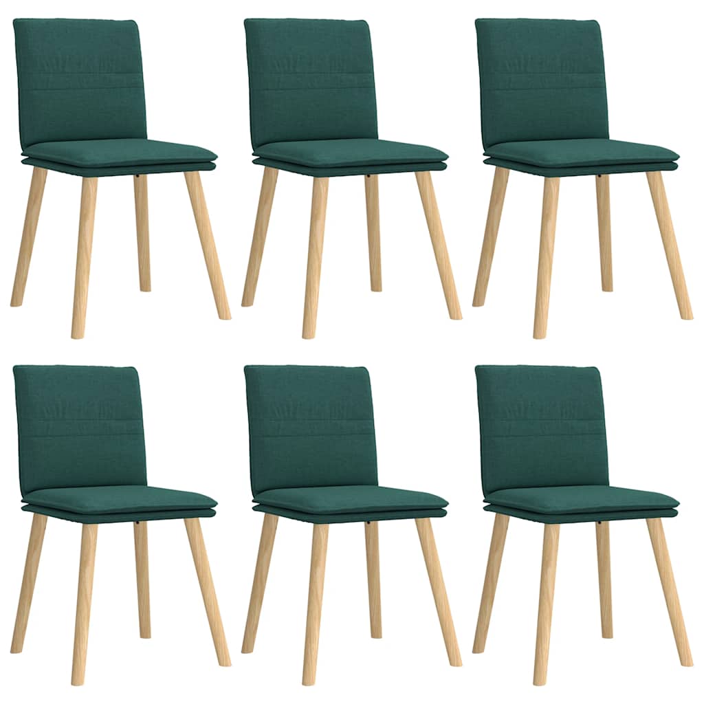 Eetkamerstoelen 6 st stof donkergroen is nu te koop bij PeponiXL, paradijselijk wonen!