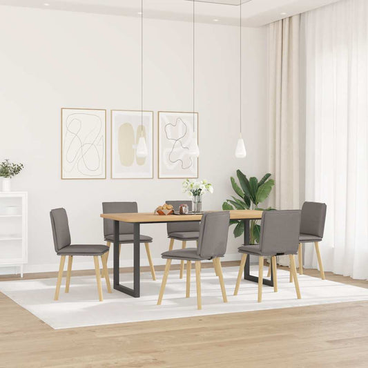 Eetkamerstoelen 6 st stof taupe is nu te koop bij PeponiXL, paradijselijk wonen!