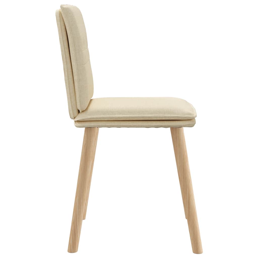 Eetkamerstoelen 6 st stof crèmekleurig is nu te koop bij PeponiXL, paradijselijk wonen!