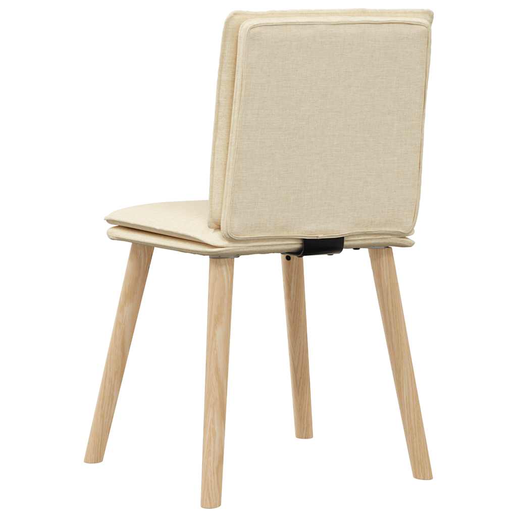 Eetkamerstoelen 6 st stof crèmekleurig is nu te koop bij PeponiXL, paradijselijk wonen!