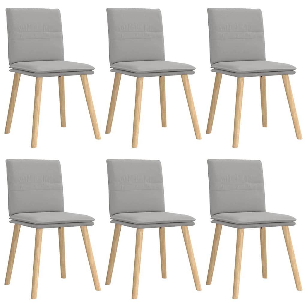 Eetkamerstoelen 6 st stof wolk grijs is nu te koop bij PeponiXL, paradijselijk wonen!