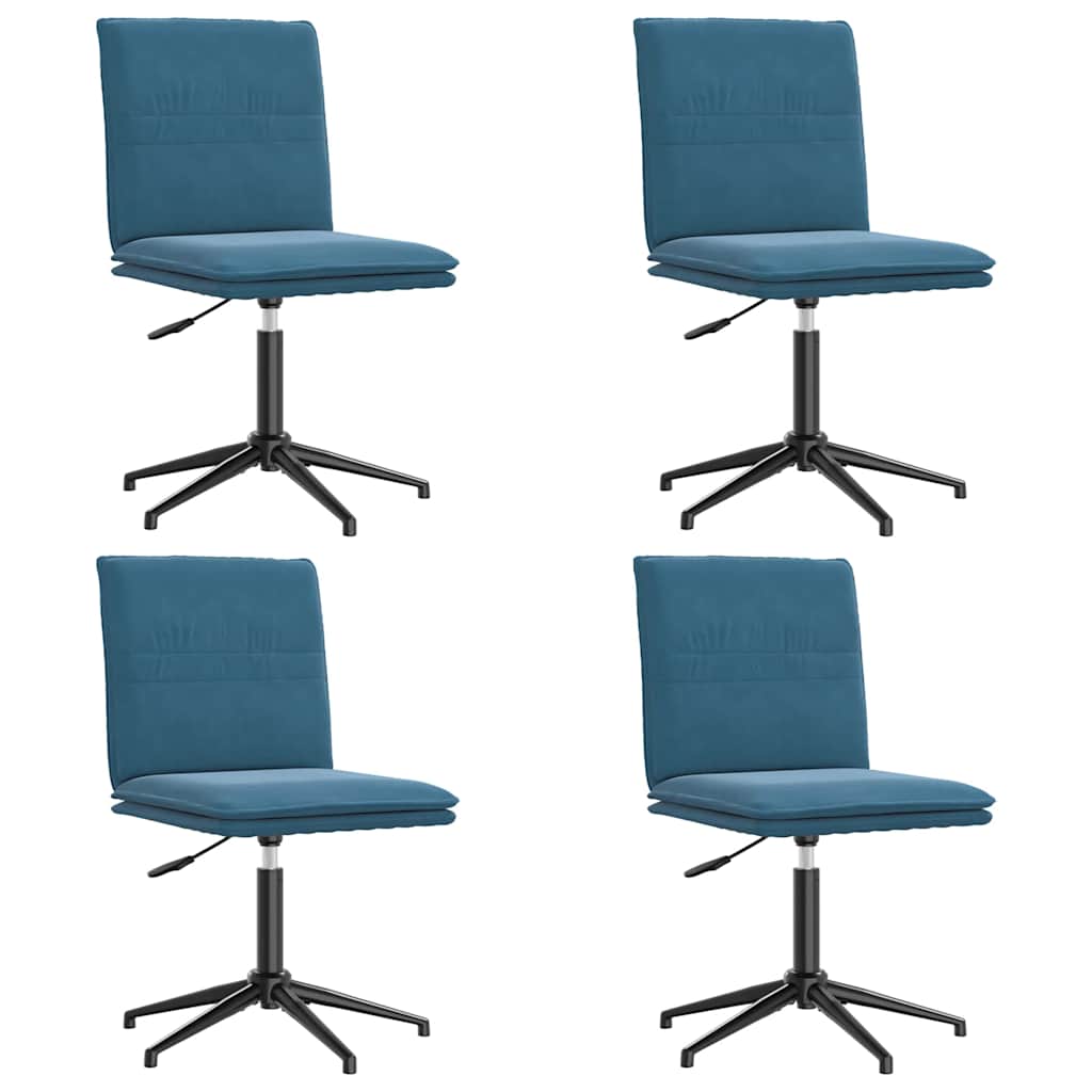 Eetkamerstoelen 4 st fluweel blauw is nu te koop bij PeponiXL, paradijselijk wonen!
