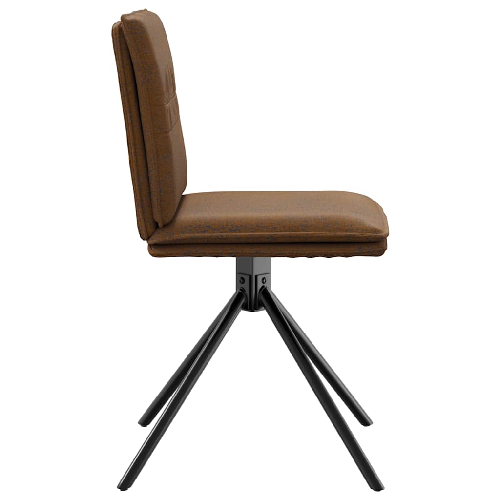 Eetkamerstoelen 6 st kunstsuède bruin is nu te koop bij PeponiXL, paradijselijk wonen!