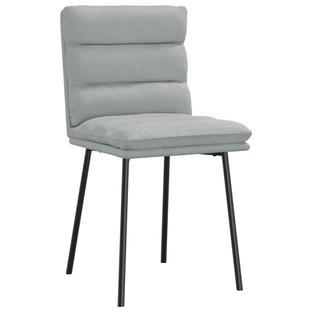 Eetkamerstoelen 6 st fluweel lichtgrijs is nu te koop bij PeponiXL, paradijselijk wonen!