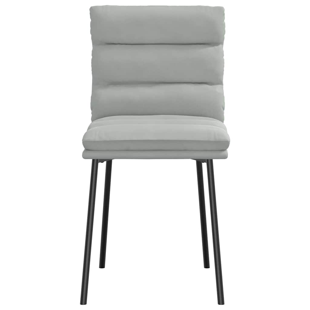 Eetkamerstoelen 6 st fluweel lichtgrijs is nu te koop bij PeponiXL, paradijselijk wonen!