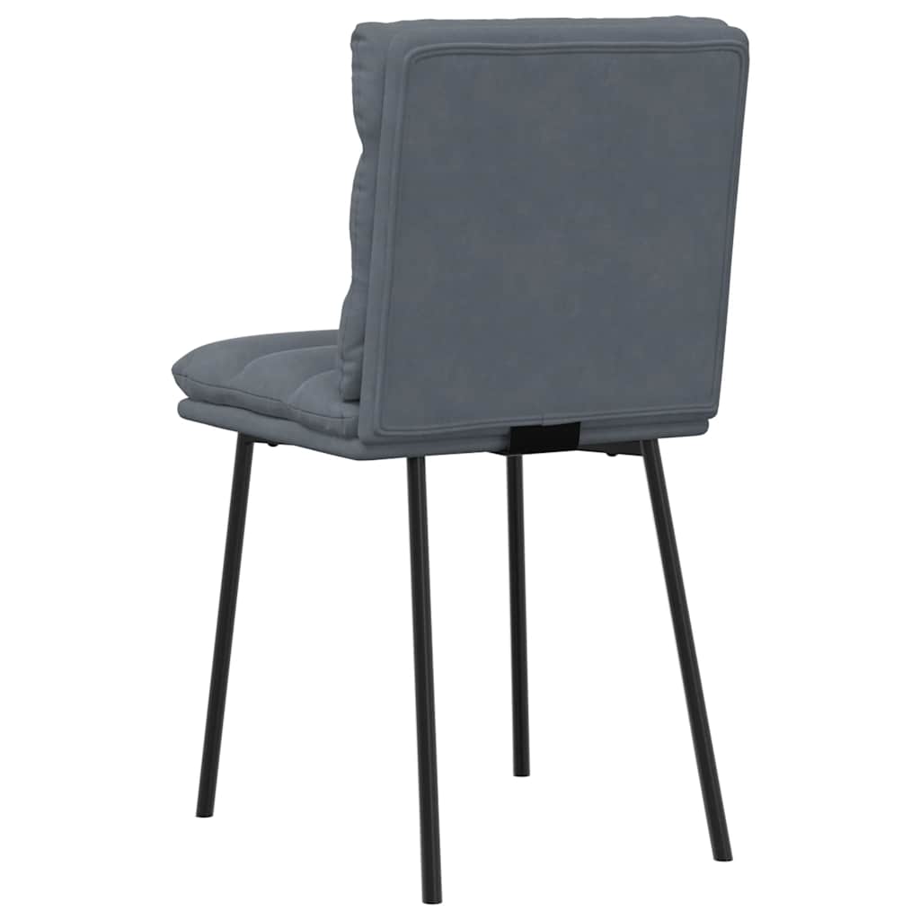 Eetkamerstoelen 6 st fluweel donkergrijs is nu te koop bij PeponiXL, paradijselijk wonen!