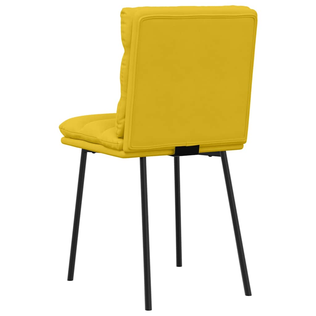 Eetkamerstoelen 6 st fluweel geel is nu te koop bij PeponiXL, paradijselijk wonen!