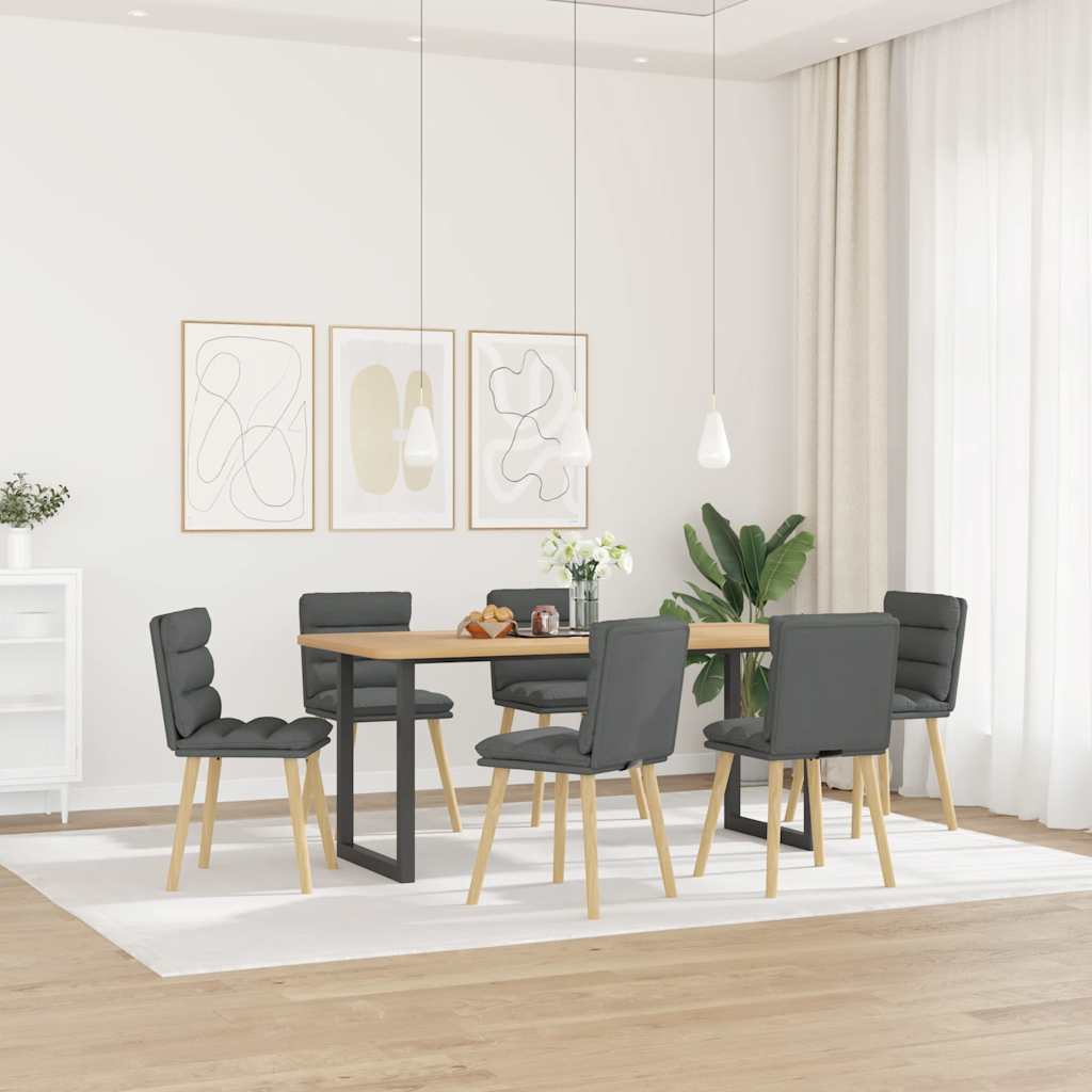 Eetkamerstoelen 6 st stof donkergrijs is nu te koop bij PeponiXL, paradijselijk wonen!