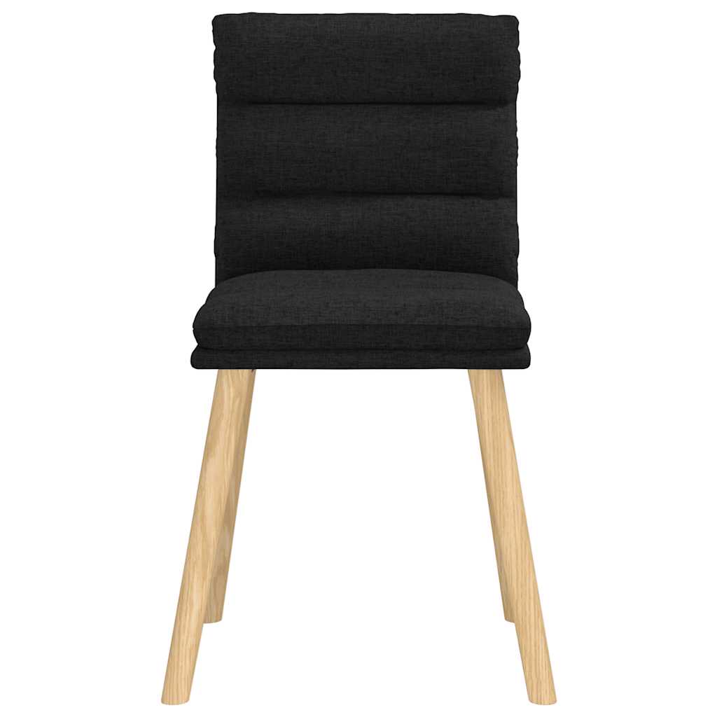 Eetkamerstoelen 6 st stof zwart is nu te koop bij PeponiXL, paradijselijk wonen!