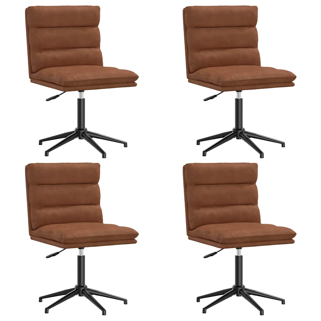 Eetkamerstoelen 4 st kunstleer bruin is nu te koop bij PeponiXL, paradijselijk wonen!