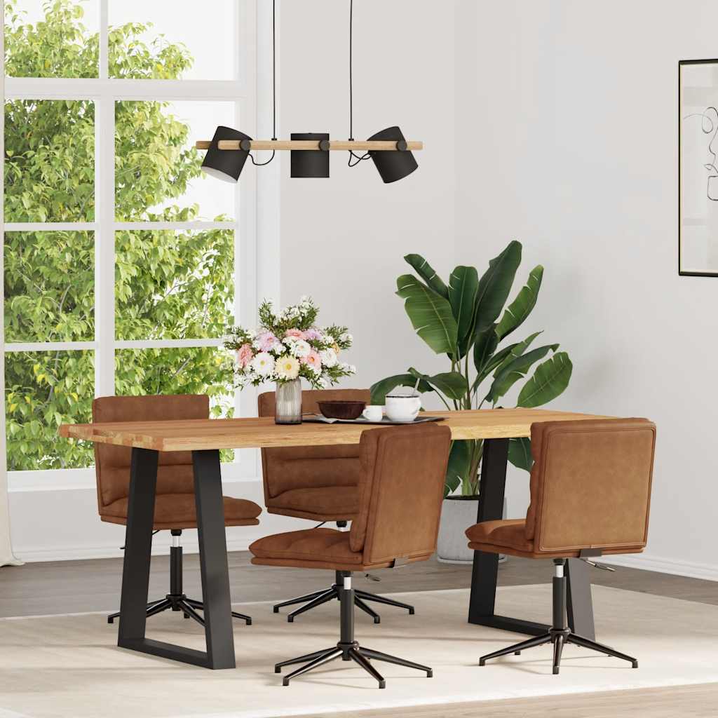 Eetkamerstoelen 4 st kunstleer bruin is nu te koop bij PeponiXL, paradijselijk wonen!