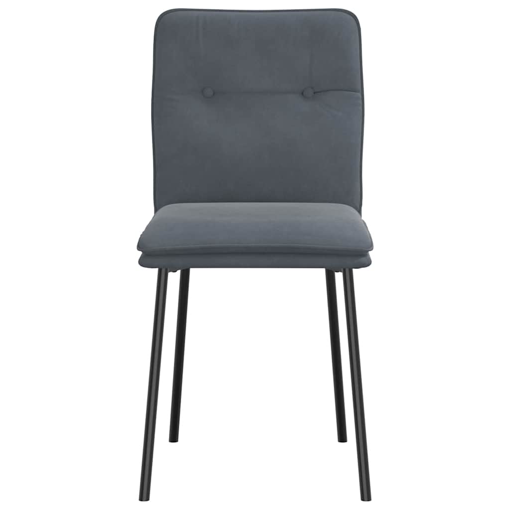 Eetkamerstoelen 6 st fluweel donkergrijs is nu te koop bij PeponiXL, paradijselijk wonen!