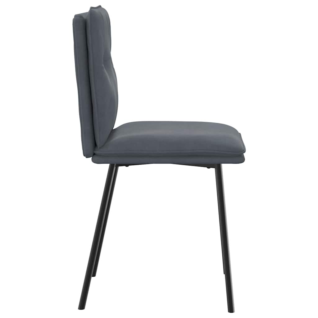 Eetkamerstoelen 6 st fluweel donkergrijs is nu te koop bij PeponiXL, paradijselijk wonen!