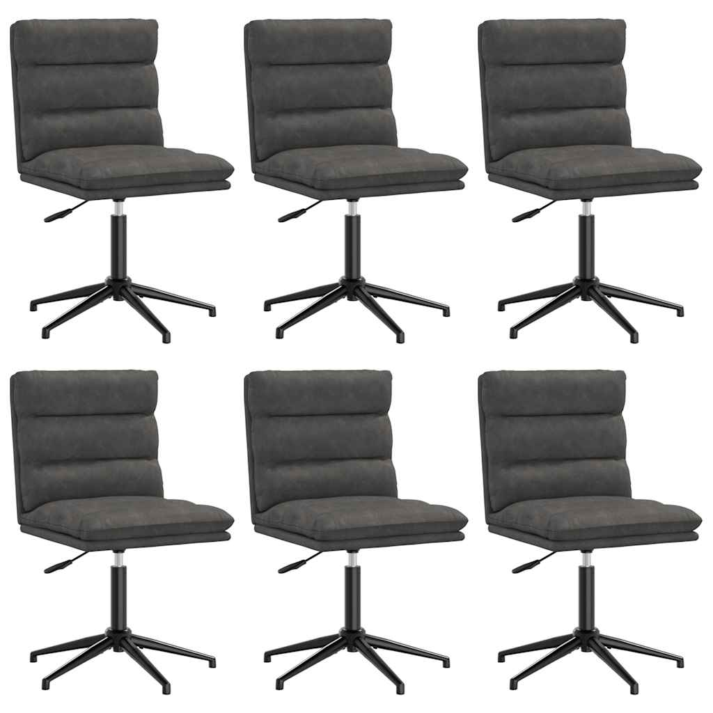 Eetkamerstoelen 6 st kunstleer zwart is nu te koop bij PeponiXL, paradijselijk wonen!