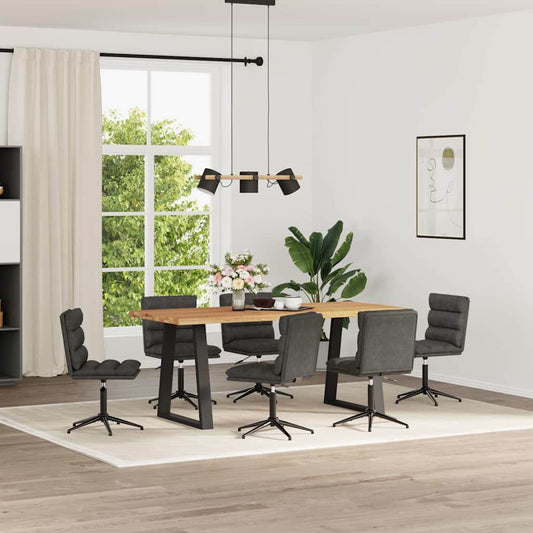 Eetkamerstoelen 6 st kunstleer zwart is nu te koop bij PeponiXL, paradijselijk wonen!