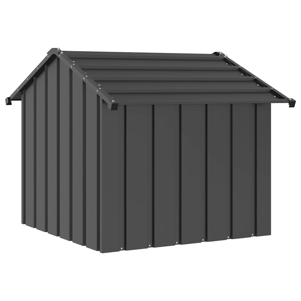 Hondenhok met dak 85x107x81 cm gegalvaniseerd staal is nu te koop bij PeponiXL, paradijselijk wonen!