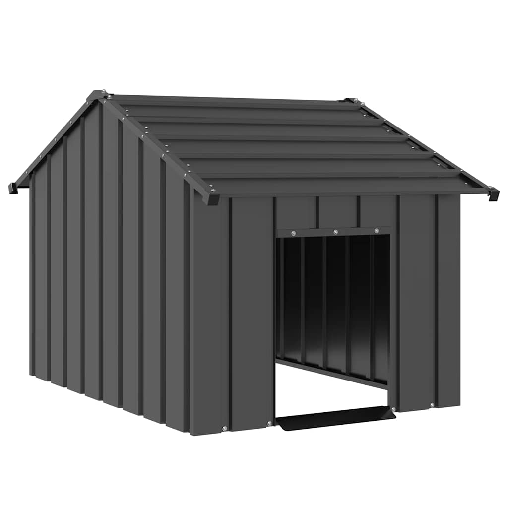 Hondenhok met dak 83x130x85 cm gegalvaniseerd staal is nu te koop bij PeponiXL, paradijselijk wonen!