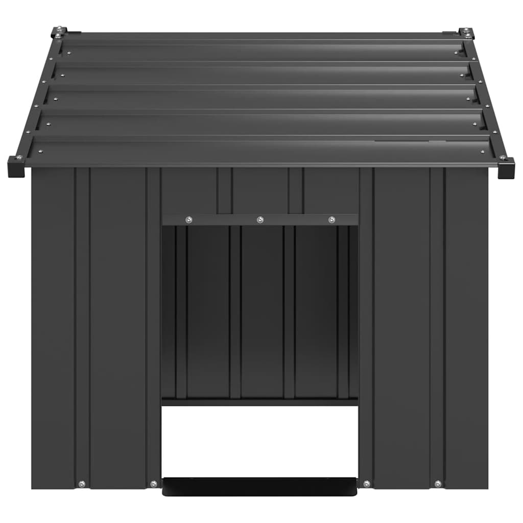 Hondenhok met dak 83x130x85 cm gegalvaniseerd staal is nu te koop bij PeponiXL, paradijselijk wonen!
