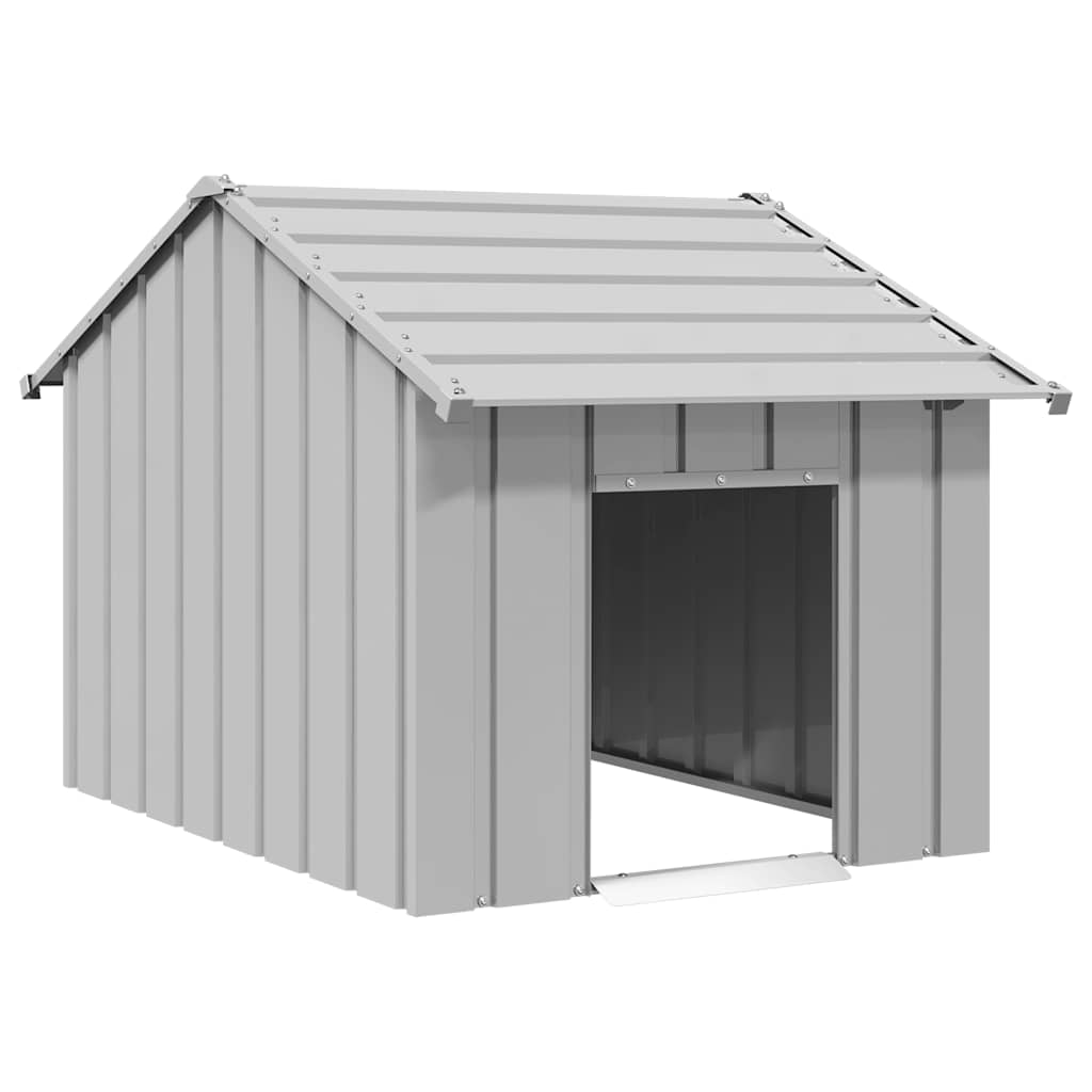 Hondenhok met dak 83x130x85 cm gegalvaniseerd staal is nu te koop bij PeponiXL, paradijselijk wonen!