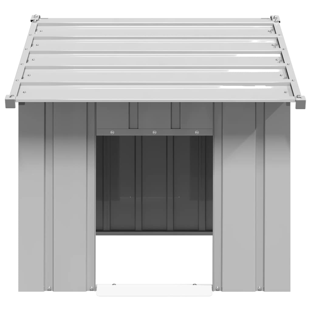 Hondenhok met dak 83x130x85 cm gegalvaniseerd staal is nu te koop bij PeponiXL, paradijselijk wonen!