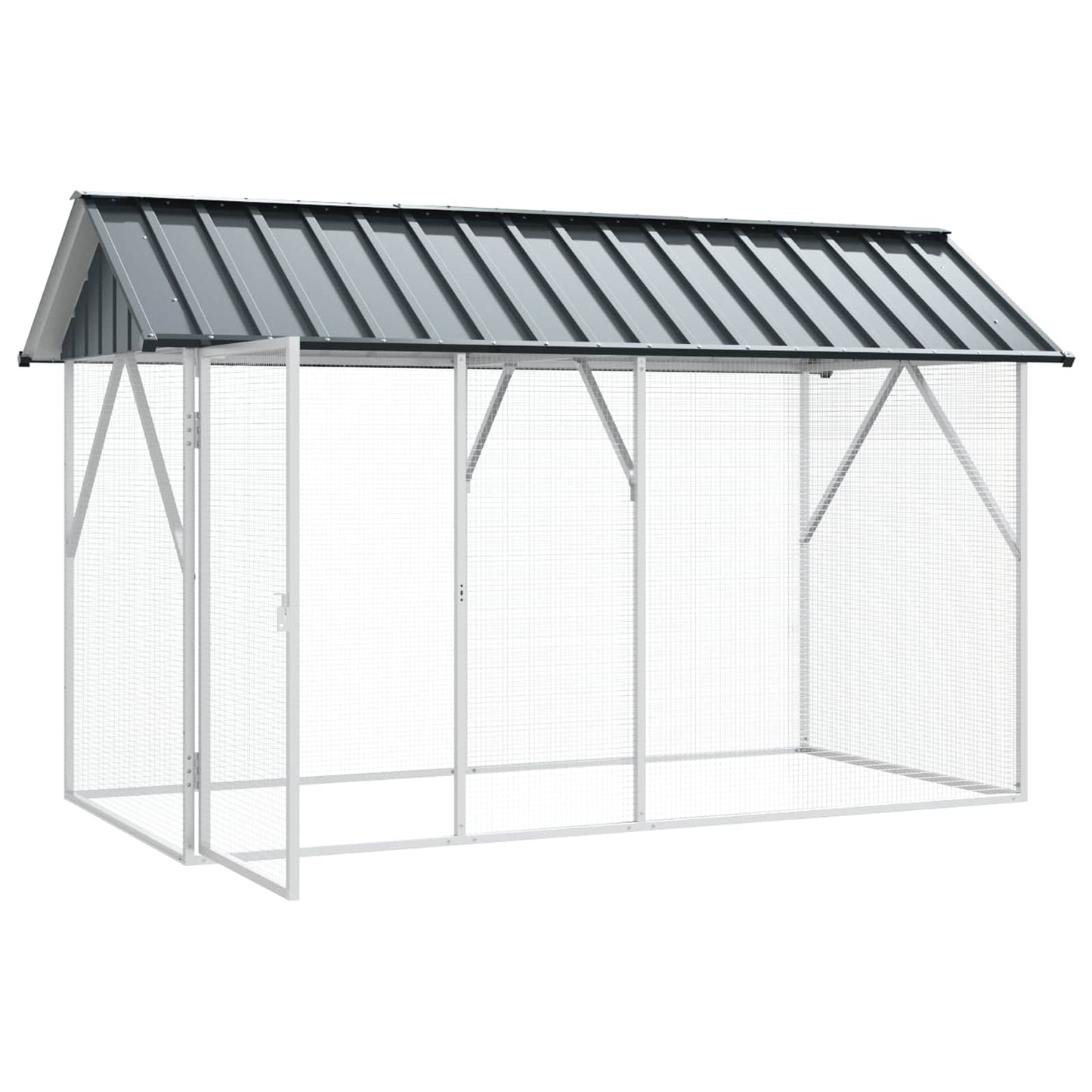 Vogelkooi Antraciet 227 x 112 x 141 cm Gegalvaniseerd staal is nu te koop bij PeponiXL, paradijselijk wonen!