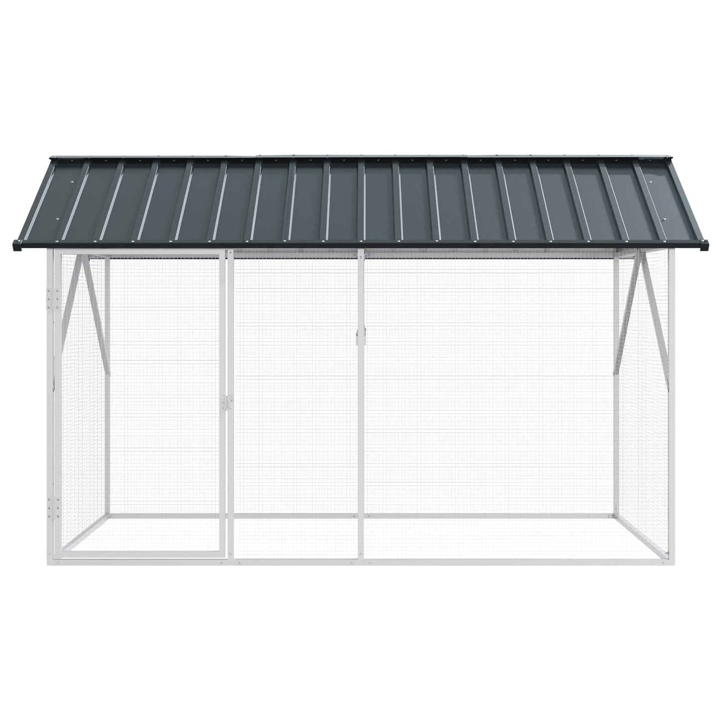 Vogelkooi Antraciet 227 x 112 x 141 cm Gegalvaniseerd staal is nu te koop bij PeponiXL, paradijselijk wonen!