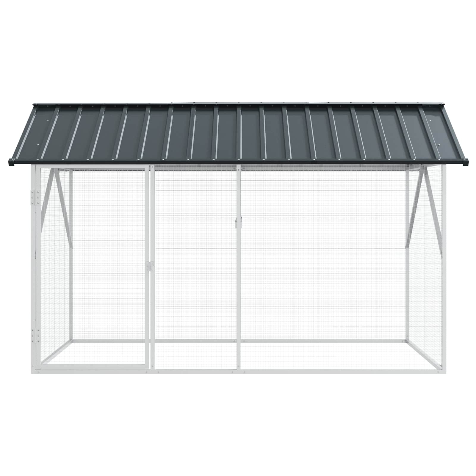 Vogelkooi Antraciet 227 x 112 x 141 cm Gegalvaniseerd staal is nu te koop bij PeponiXL, paradijselijk wonen!