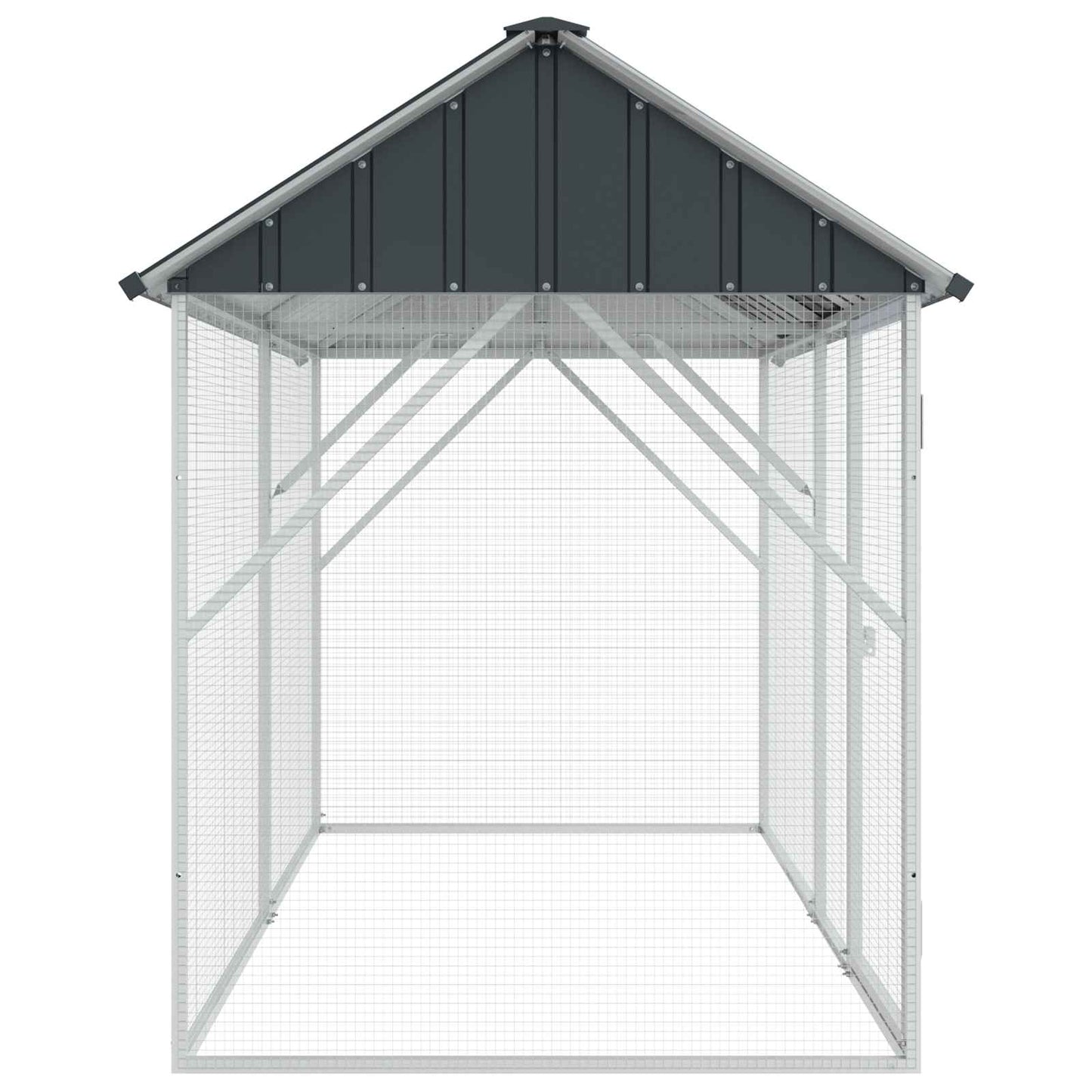 Vogelkooi Antraciet 227 x 112 x 141 cm Gegalvaniseerd staal is nu te koop bij PeponiXL, paradijselijk wonen!