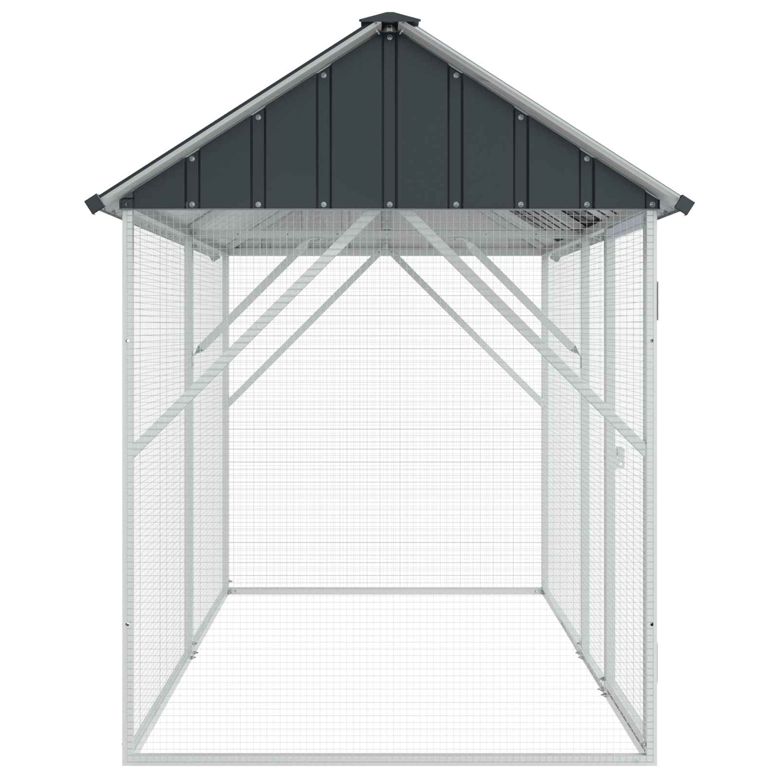 Vogelkooi Antraciet 227 x 112 x 141 cm Gegalvaniseerd staal is nu te koop bij PeponiXL, paradijselijk wonen!