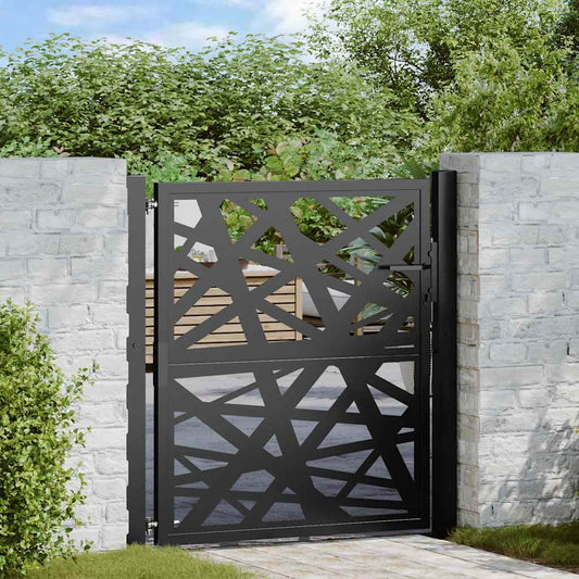 Poort met lichtontwerp 100x100 cm staal zwart is nu te koop bij PeponiXL, paradijselijk wonen!