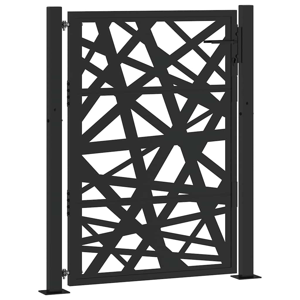 Poort met lichtontwerp 100x125 cm staal zwart is nu te koop bij PeponiXL, paradijselijk wonen!