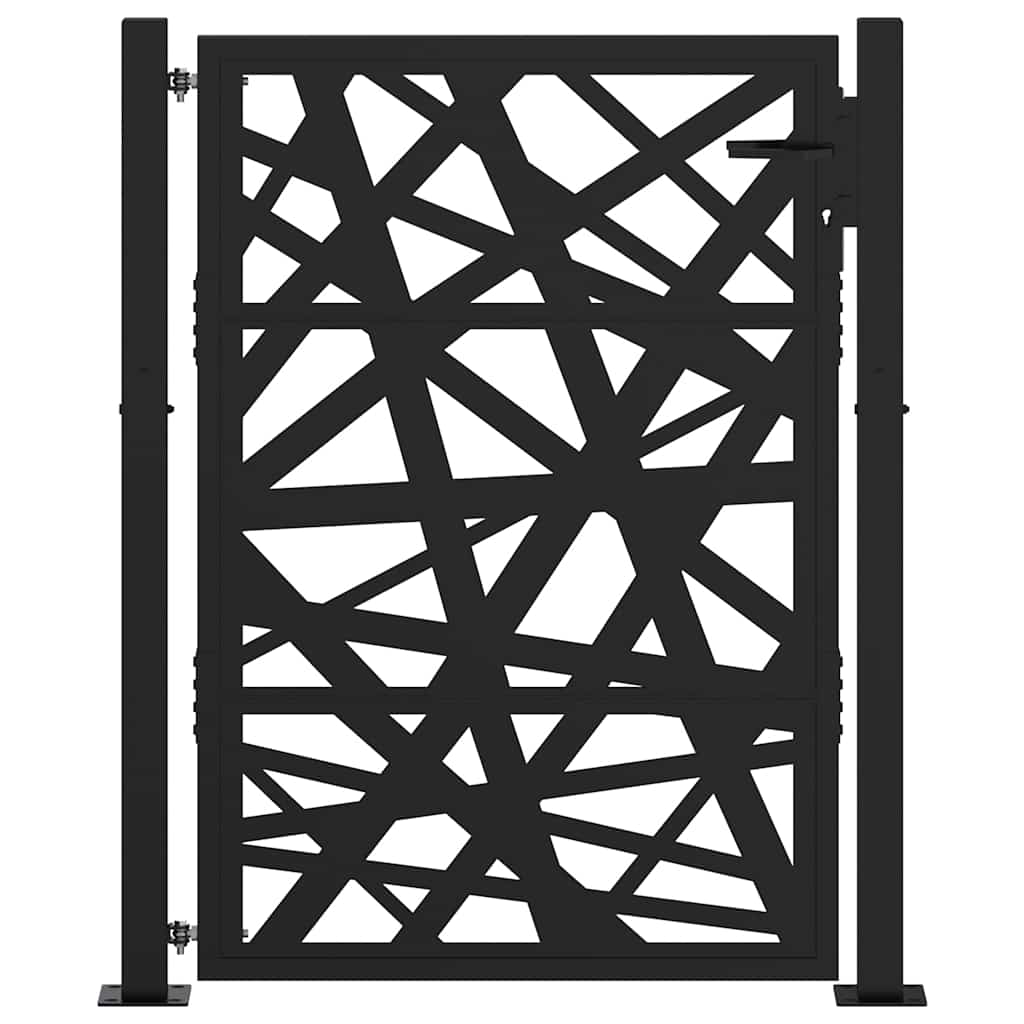 Poort met lichtontwerp 100x125 cm staal zwart is nu te koop bij PeponiXL, paradijselijk wonen!