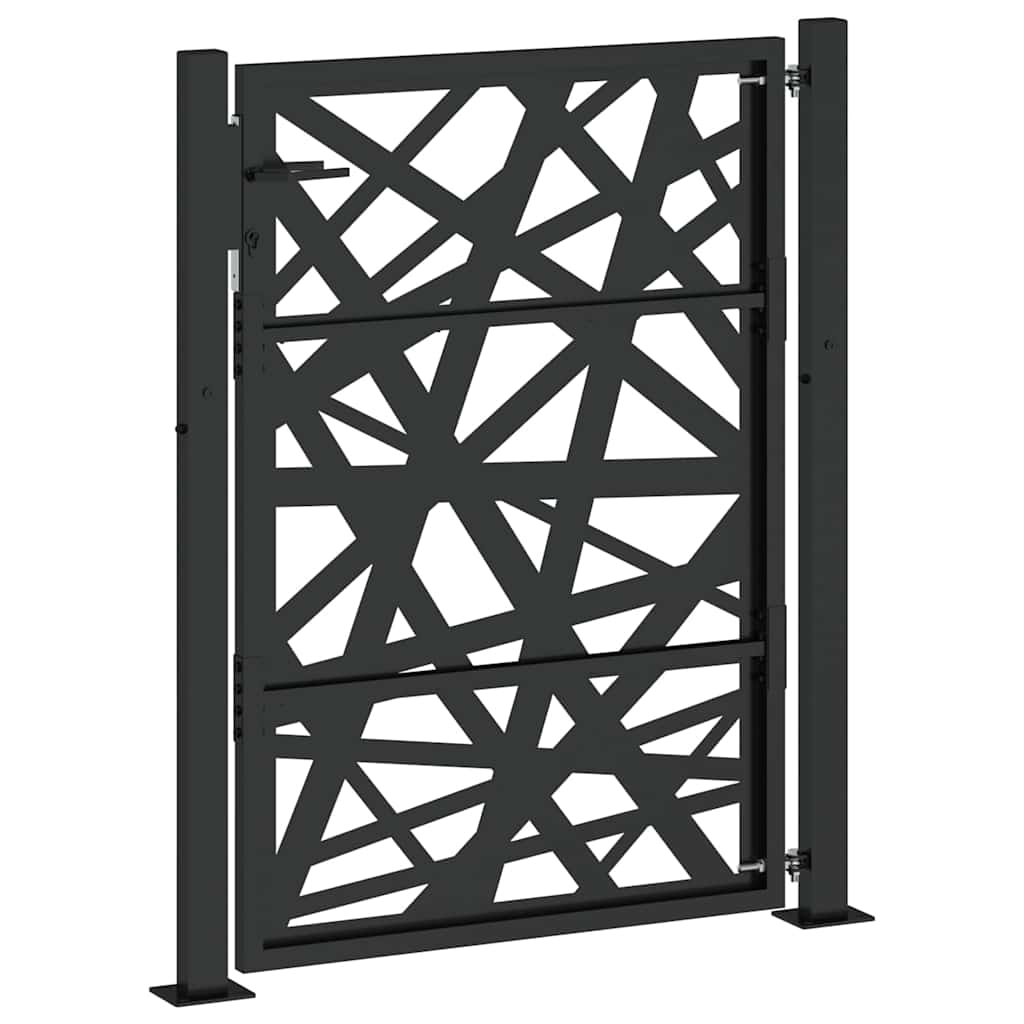 Poort met lichtontwerp 100x125 cm staal zwart is nu te koop bij PeponiXL, paradijselijk wonen!