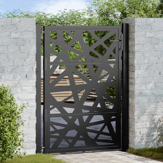 Poort met lichtontwerp 100x125 cm staal zwart is nu te koop bij PeponiXL, paradijselijk wonen!
