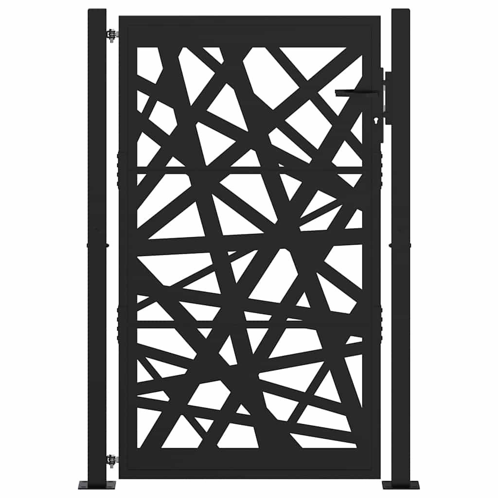 Poort met lichtontwerp 100x150 cm staal zwart is nu te koop bij PeponiXL, paradijselijk wonen!