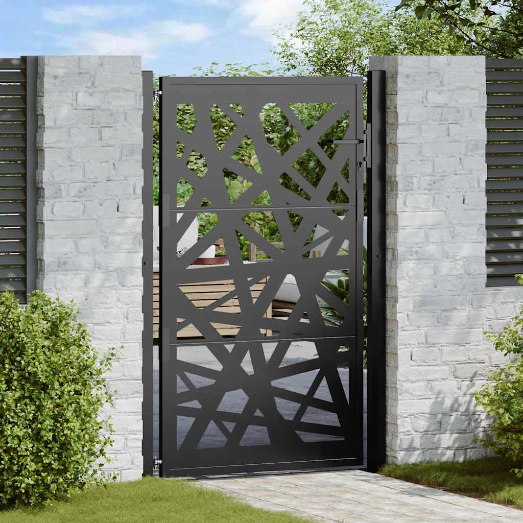Poort met lichtontwerp 100x150 cm staal zwart is nu te koop bij PeponiXL, paradijselijk wonen!