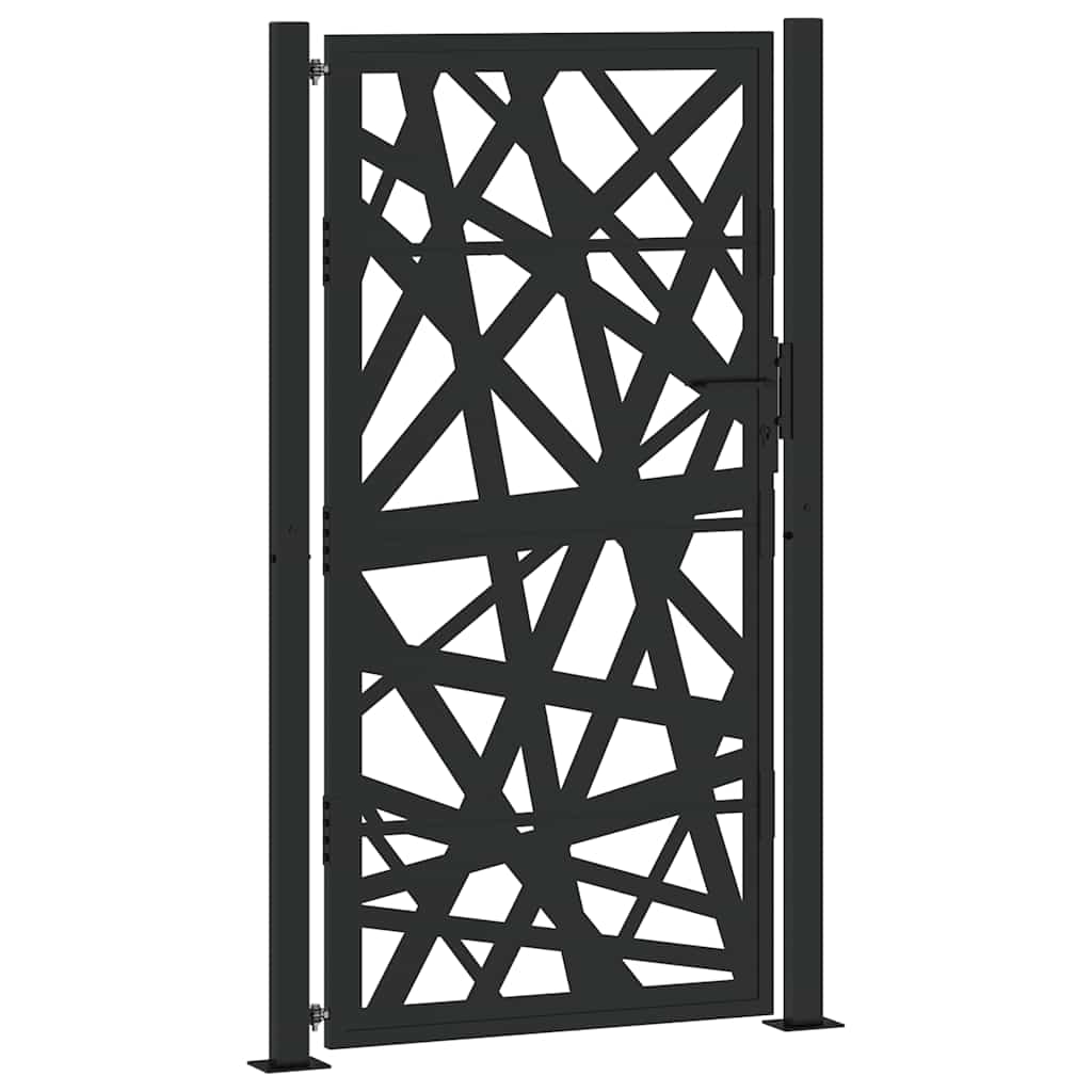 Poort met lichtontwerp 100x175 cm staal zwart is nu te koop bij PeponiXL, paradijselijk wonen!