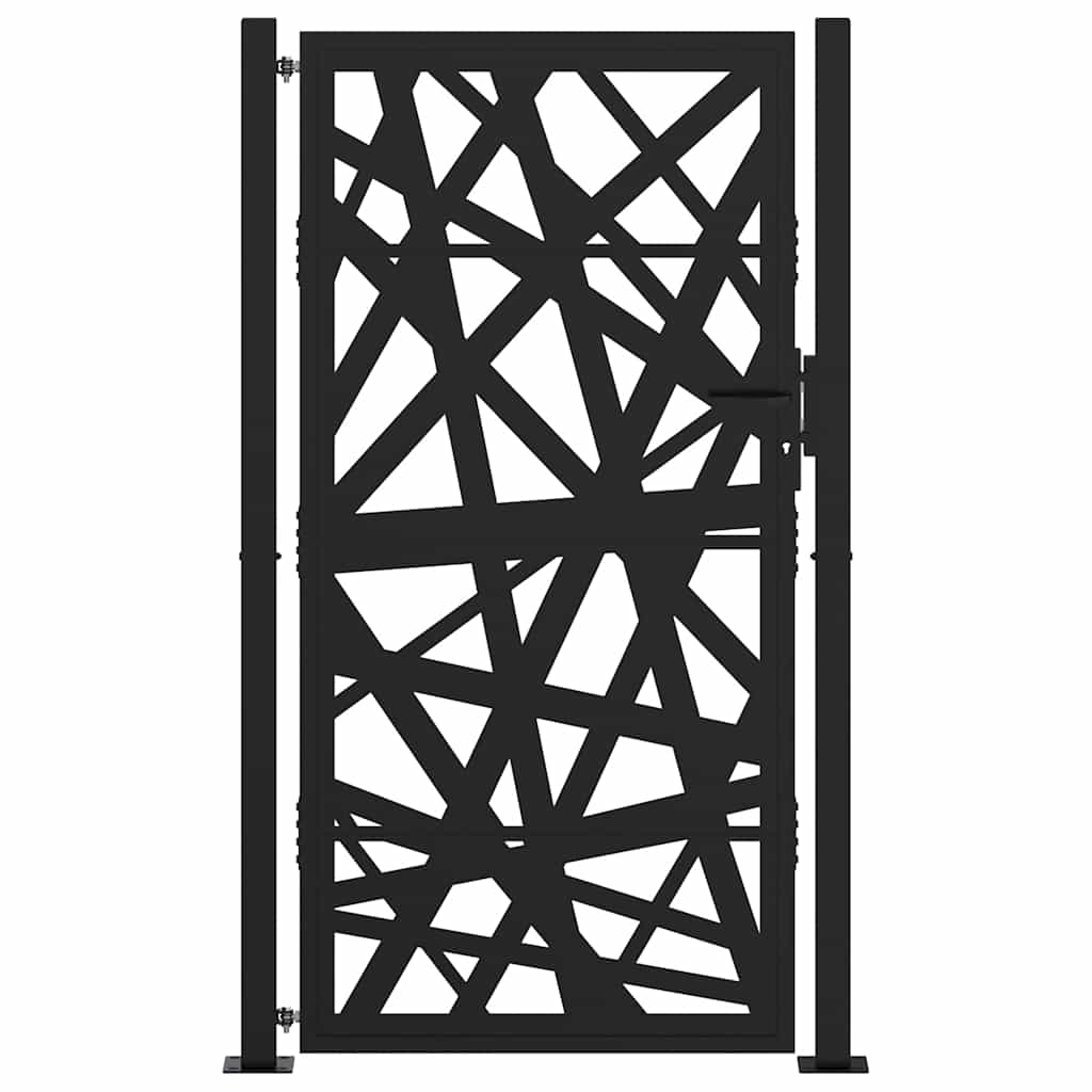 Poort met lichtontwerp 100x175 cm staal zwart is nu te koop bij PeponiXL, paradijselijk wonen!