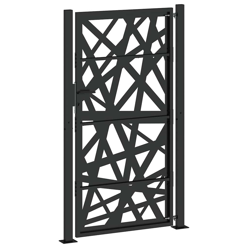 Poort met lichtontwerp 100x175 cm staal zwart is nu te koop bij PeponiXL, paradijselijk wonen!