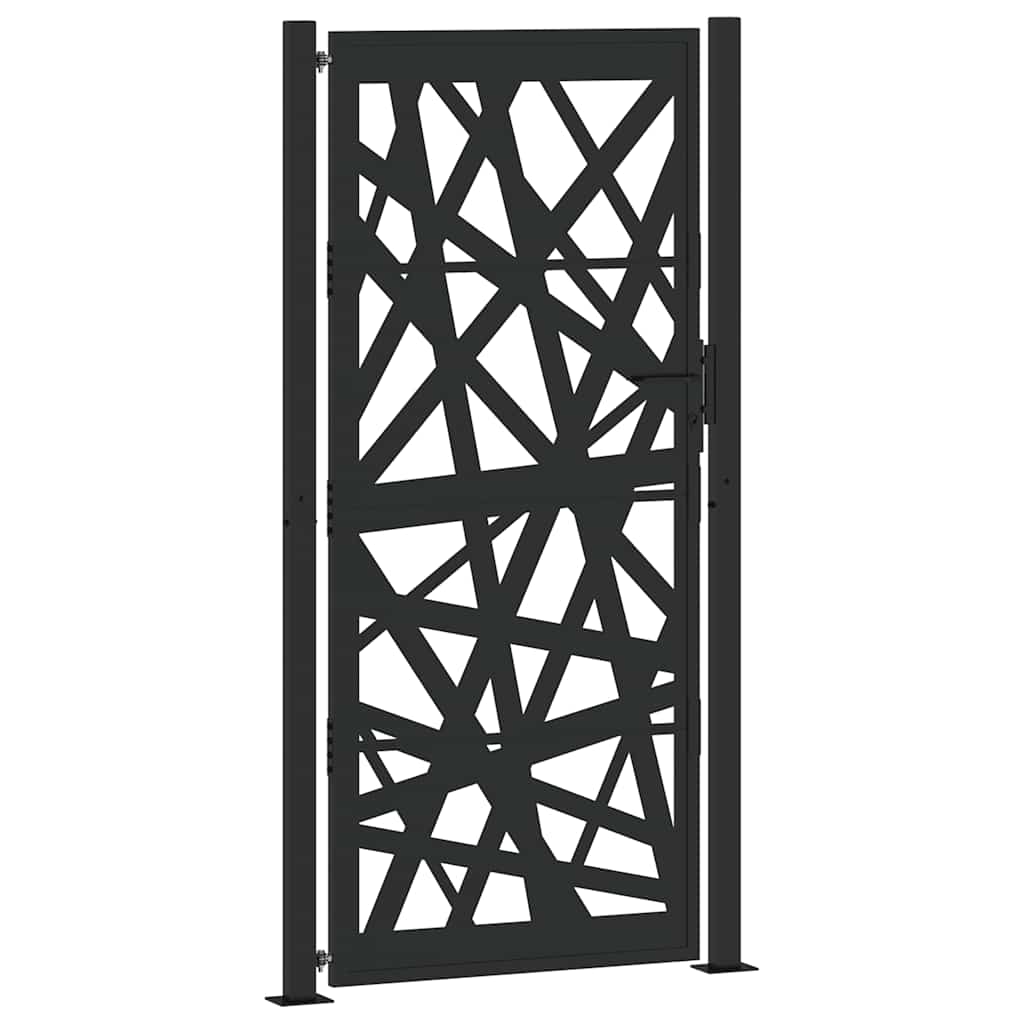 Poort met lichtontwerp 100x200 cm staal zwart is nu te koop bij PeponiXL, paradijselijk wonen!