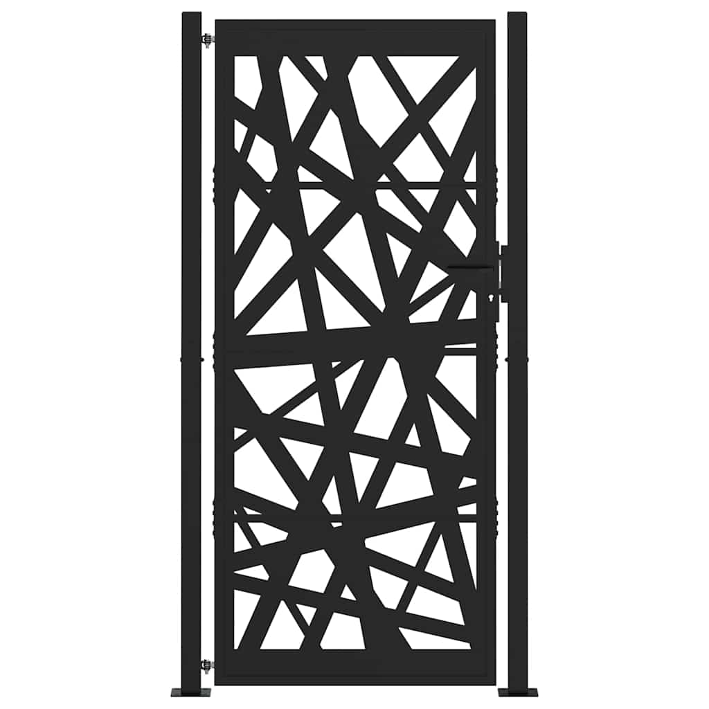 Poort met lichtontwerp 100x200 cm staal zwart is nu te koop bij PeponiXL, paradijselijk wonen!