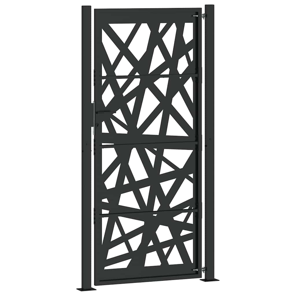 Poort met lichtontwerp 100x200 cm staal zwart is nu te koop bij PeponiXL, paradijselijk wonen!