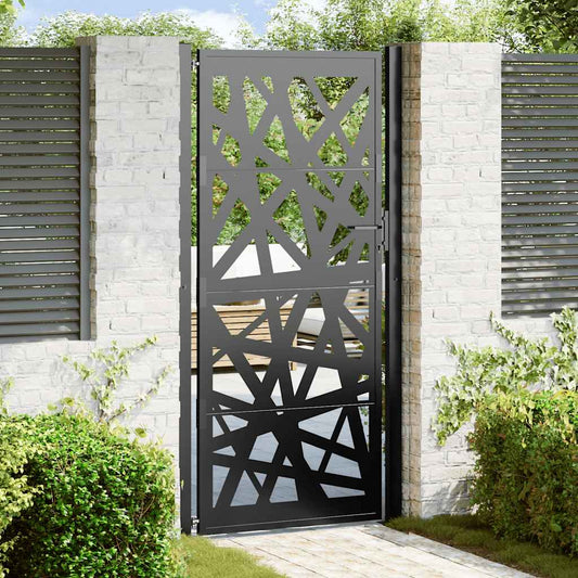 Poort met lichtontwerp 100x200 cm staal zwart is nu te koop bij PeponiXL, paradijselijk wonen!