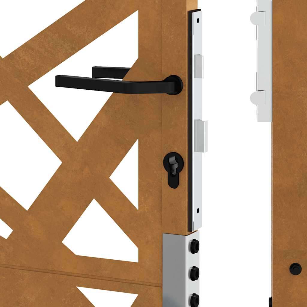 Poort met lichtontwerp 100x125 cm weervast staal is nu te koop bij PeponiXL, paradijselijk wonen!