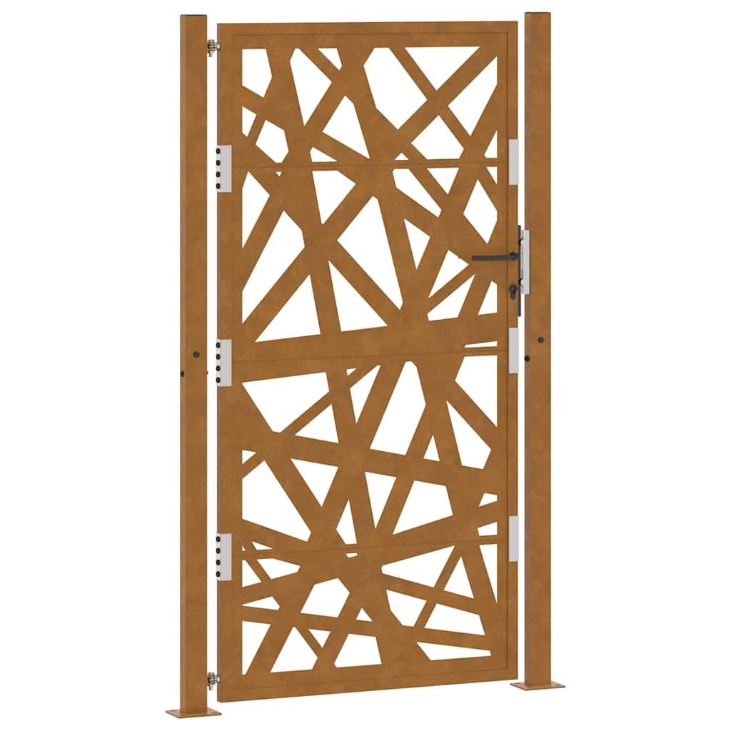 Poort met lichtontwerp 100x175 cm weervast staal is nu te koop bij PeponiXL, paradijselijk wonen!
