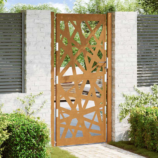 Poort met lichtontwerp 100x200 cm weervast staal is nu te koop bij PeponiXL, paradijselijk wonen!
