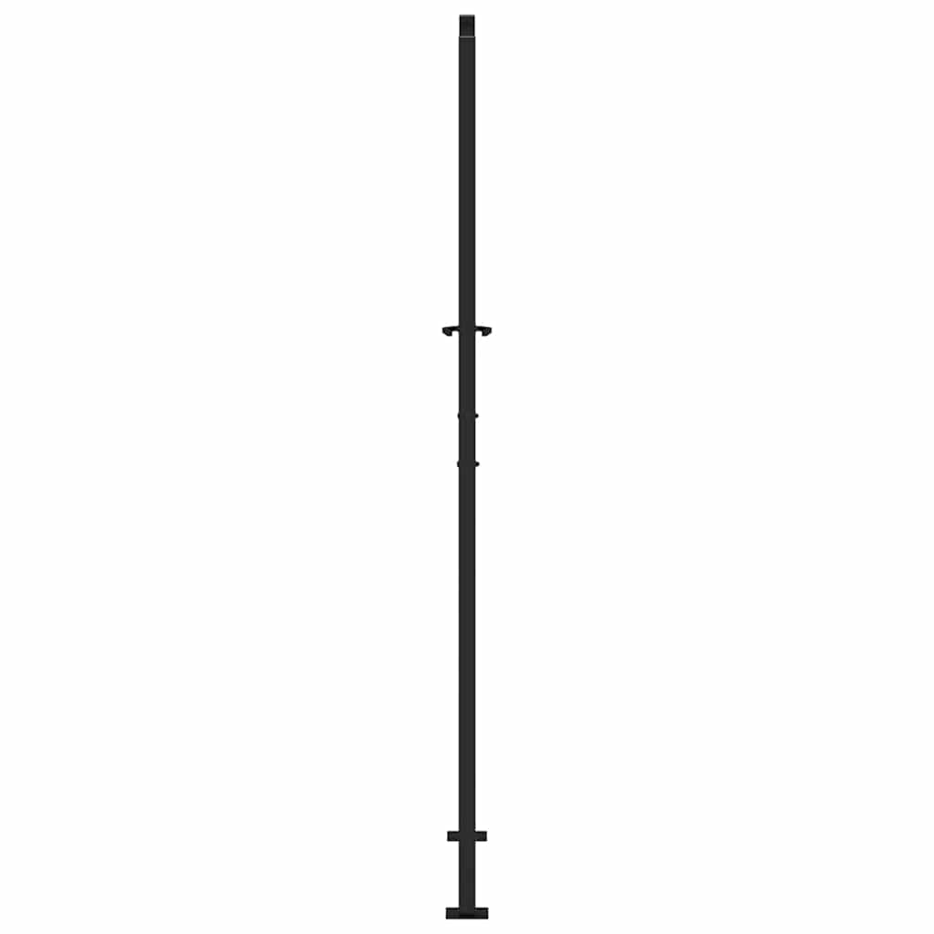 Poort met bladontwerp 100x200 cm staal zwart is nu te koop bij PeponiXL, paradijselijk wonen!