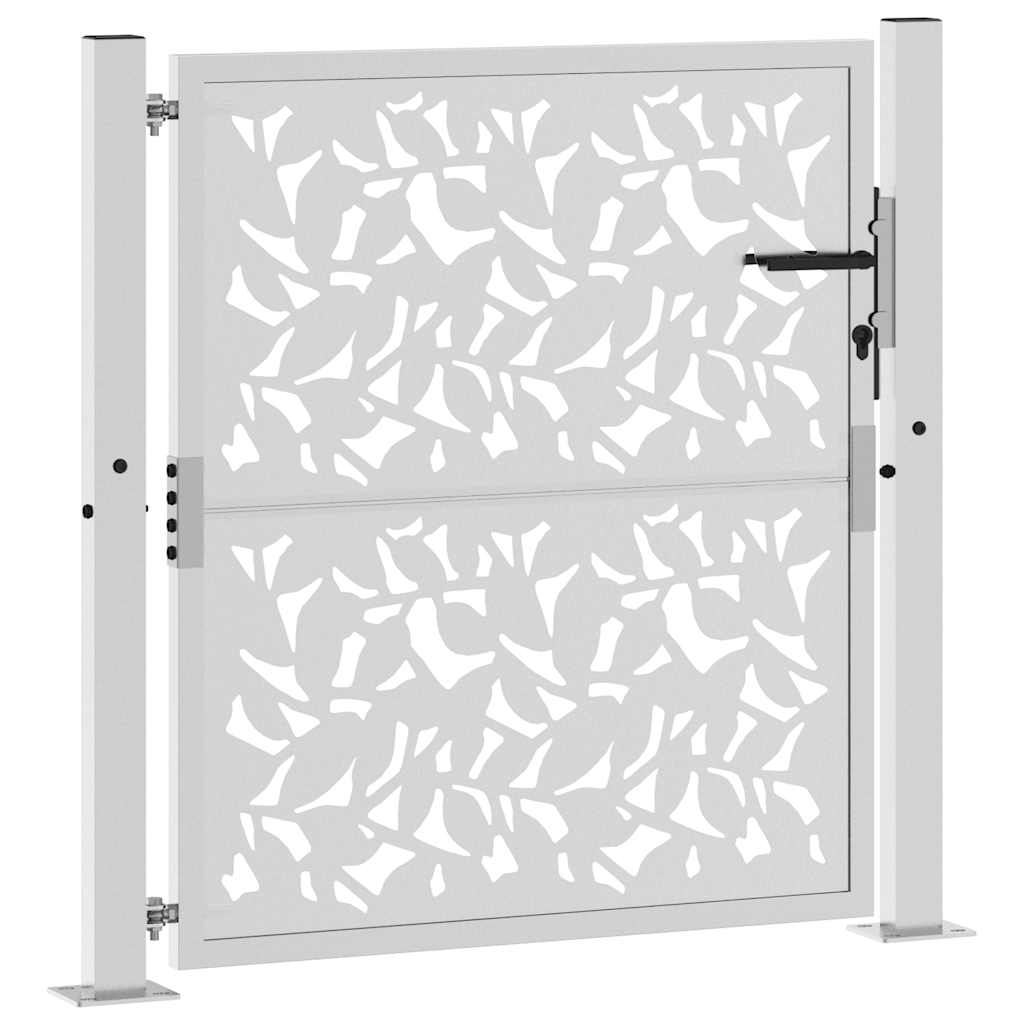 Poort met bladontwerp 100x100 cm weervast staal is nu te koop bij PeponiXL, paradijselijk wonen!